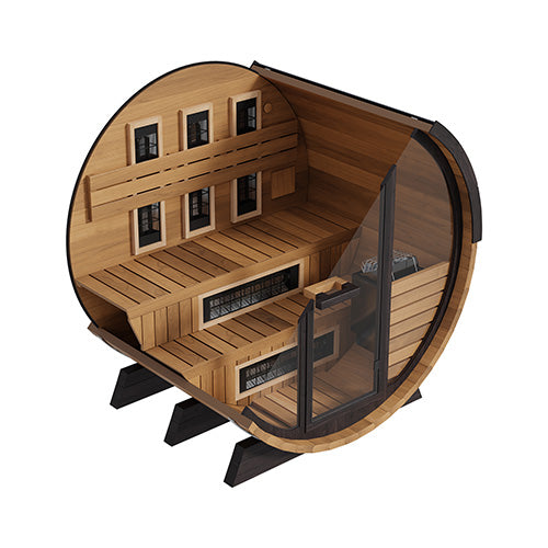 Finnmark FD-6 4-Person Thermo-Aspen Combination Outdoor Barrel Sauna