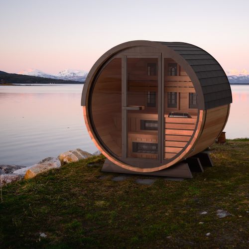 Finnmark FD-7 4-Person Thermo-Aspen Combination Outdoor Barrel Sauna