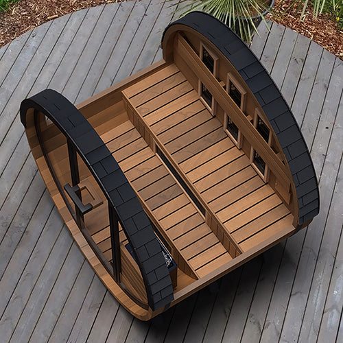 Finnmark FD-6 4-Person Thermo-Aspen Combination Outdoor Barrel Sauna