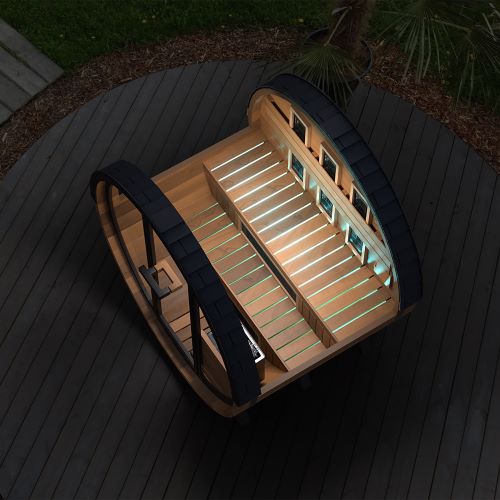 Finnmark FD-6 4-Person Thermo-Aspen Combination Outdoor Barrel Sauna