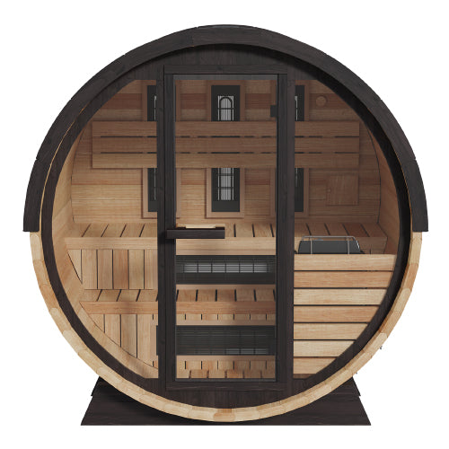 Finnmark FD-7 4-Person Thermo-Aspen Combination Outdoor Barrel Sauna