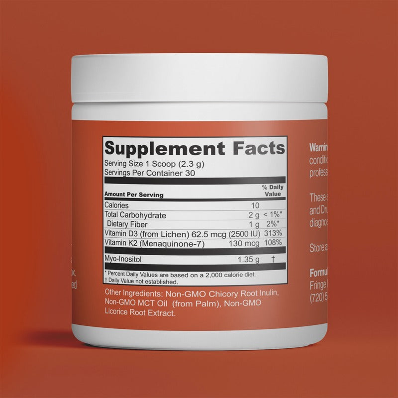 Fringe Vitamin D&K Mix Unflavored Powder