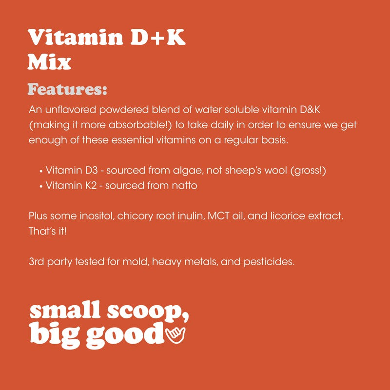 Fringe Vitamin D&K Mix Unflavored Powder