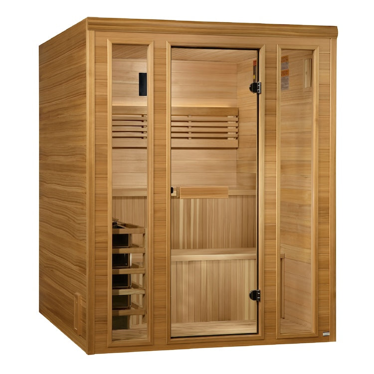 Golden Designs Engelberg 4-6 Person Traditional Steam Sauna - Pacific Premium Clear Cedar