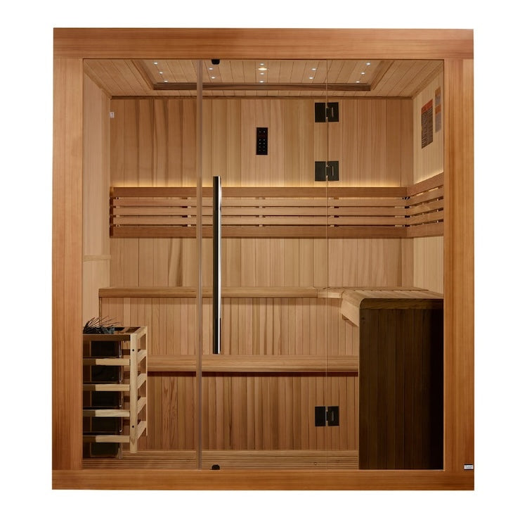 Golden Designs Osla 6-Person Traditional Sauna - Canadian Red Cedar