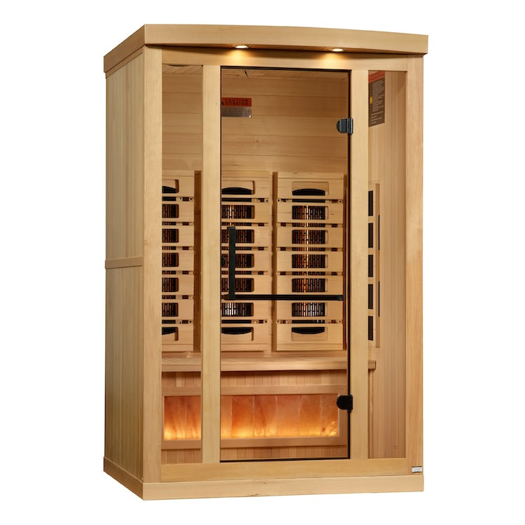 Golden Designs 2-3 Person Full Spectrum Sauna with Himalayan Salt Bar (Canadian Hemlock)