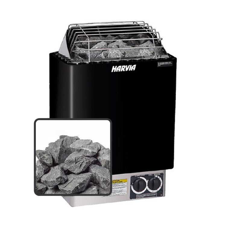 Harvia KIP Electric Heater Package w/ Built-In Knob Controls and Stones