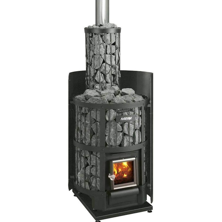 Harvia Legend 240 21kW Wood Burning Stove Package w/ Chimney Kit