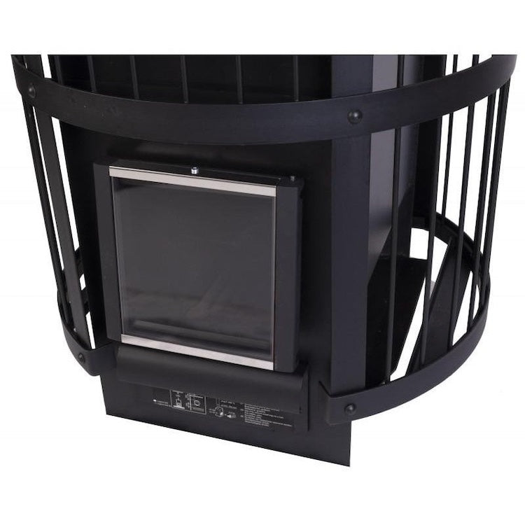 Harvia Legend 240 21kW Wood Burning Stove Package w/ Chimney Kit, Rock Cage, Protective Bedding, Sheath, Stones