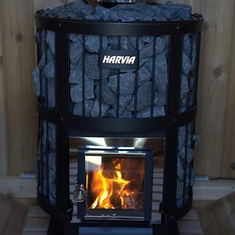 Harvia Legend 240 21kW Wood Burning Stove Package w/ Chimney Kit