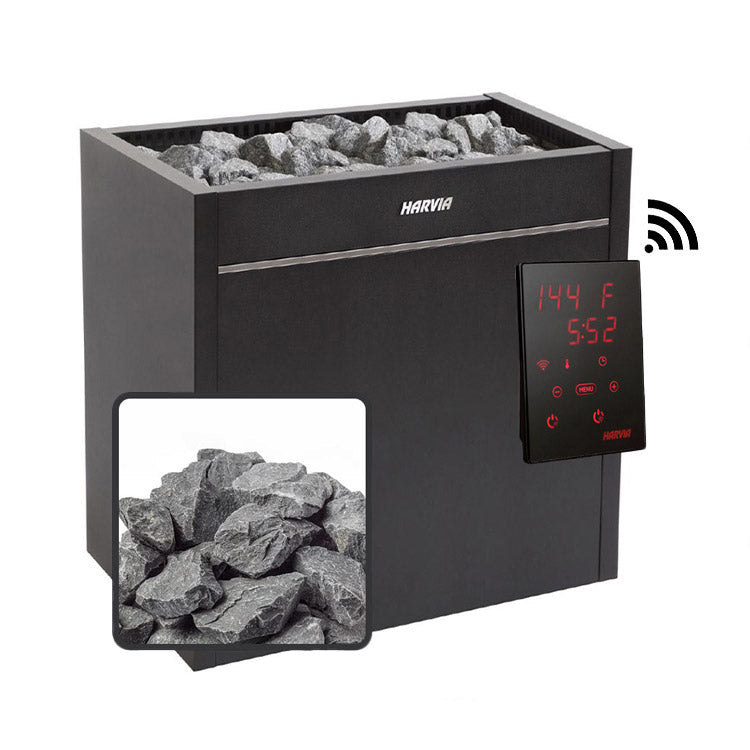 Harvia Virta Pro 16/20kW Electric Sauna Heater Package w/ Digital Controller and Wifi and Stones