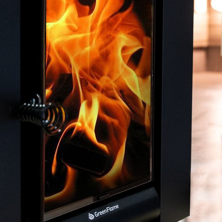 Harvia Linear 22 Greenflame ES Wood-Burning Sauna Stove w/ Water Tank