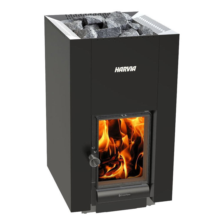 Harvia Linear 22 Greenflame Wood-Burning Sauna Stove