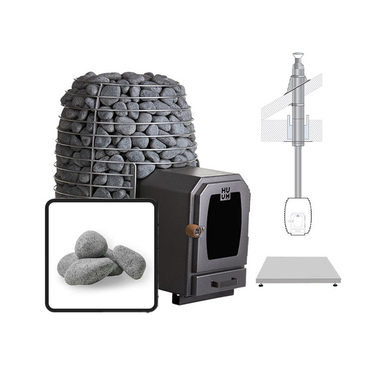 HUUM HIVE WOOD LS 17kW Wood Burning Sauna Stove Package