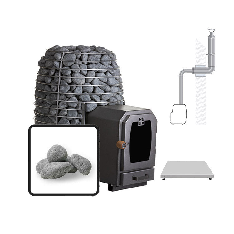 HUUM HIVE WOOD LS 17kW Wood Burning Sauna Stove Package