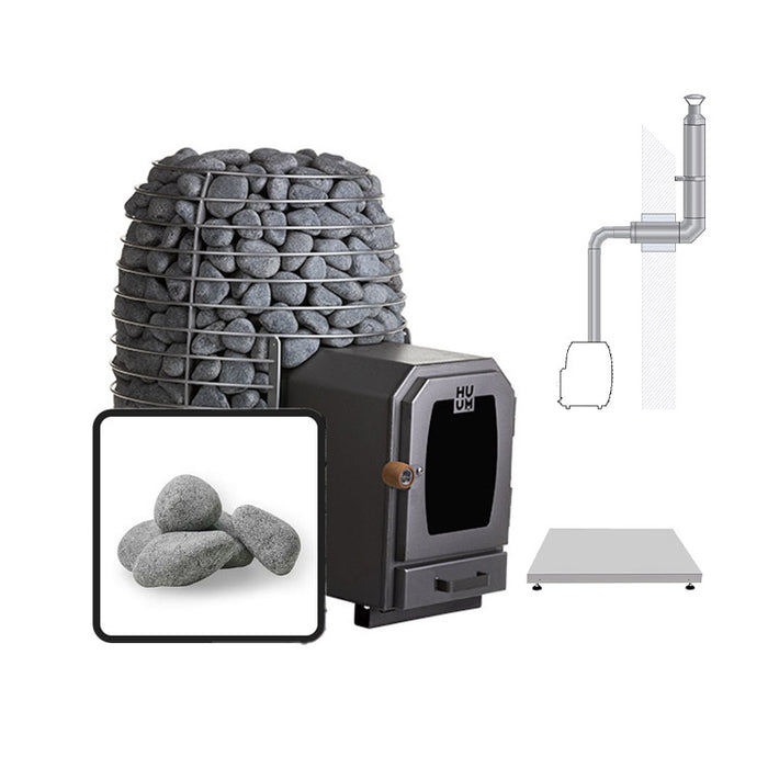 HUUM HIVE WOOD LS 17kW Wood Burning Sauna Stove Package