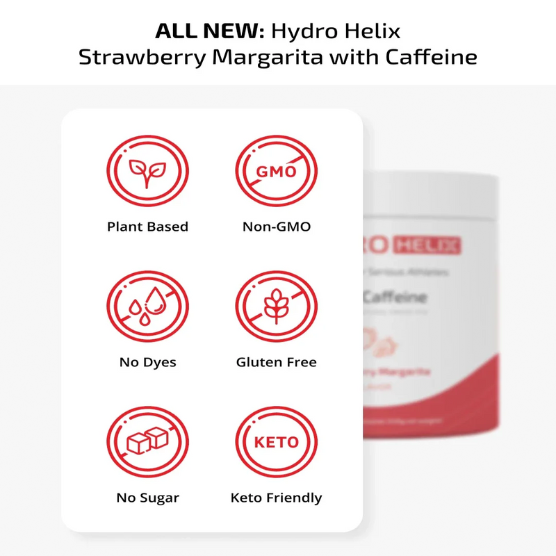 Body Helix Electrolyte Powder - Strawberry Margarita with Caffeine