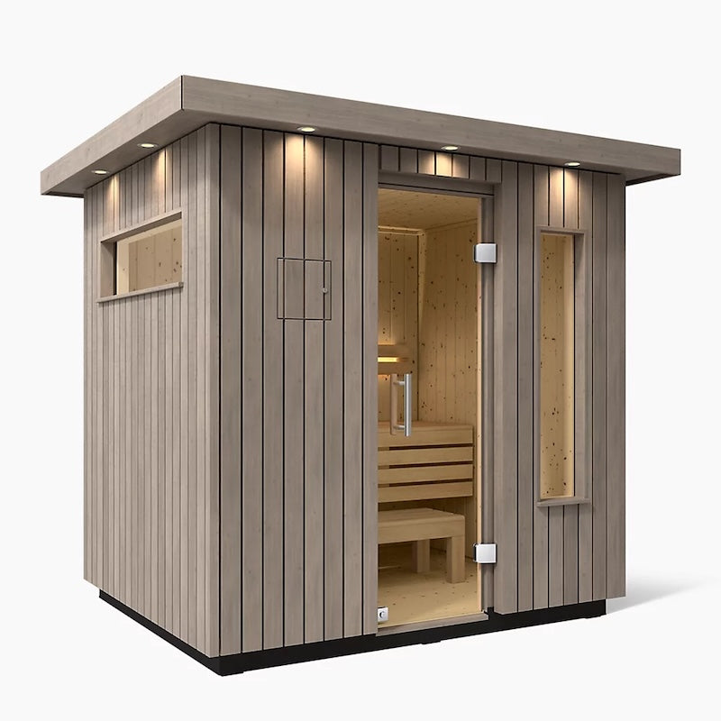 Kohler C2 Outdoor Weathered Grey Spruce Sauna Kit