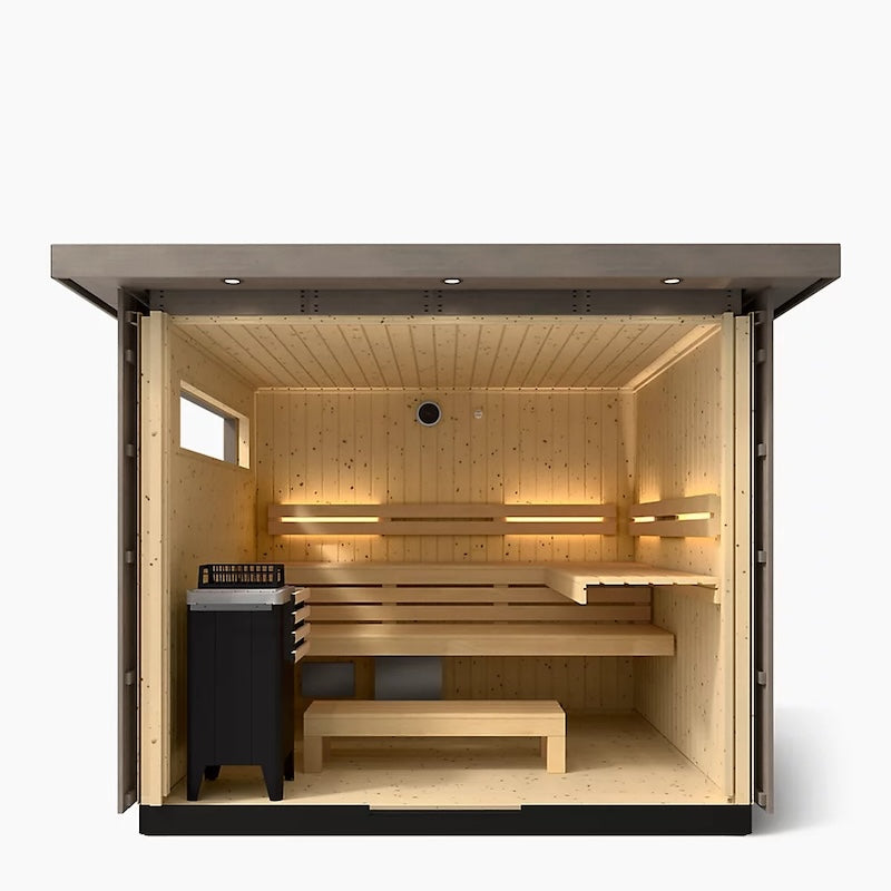 Kohler C2 Outdoor Weathered Grey Spruce Sauna Kit