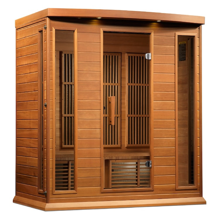 Maxxus 4 Person Near Zero EMF FAR Infrared Sauna (Canadian Red Cedar)