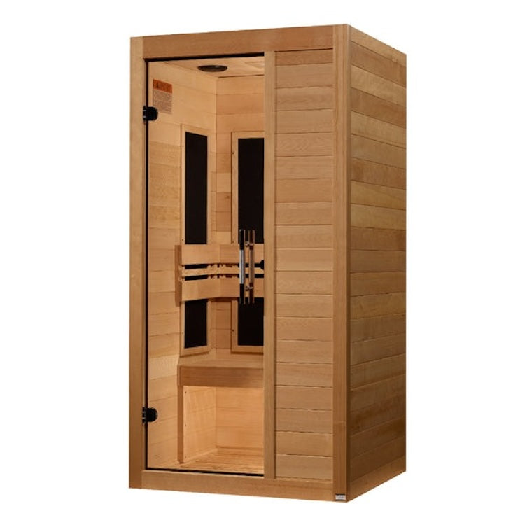 Maxxus S-Line Yoga 1-Person Ultra Low EMF FAR Infrared Sauna - Canadian Hemlock