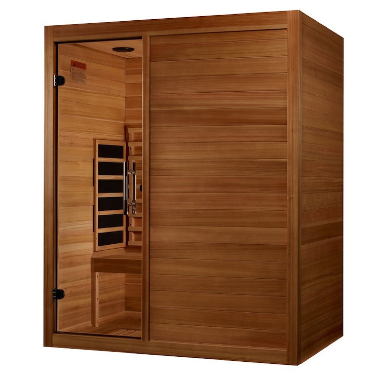 Maxxus S-Line Yoga 3-Person Full Spectrum Near Zero EMF Infrared Sauna - Pacific Cedar
