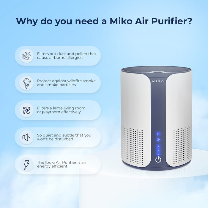 MIKO IBUKI True HEPA Compact Essential Air Purifier