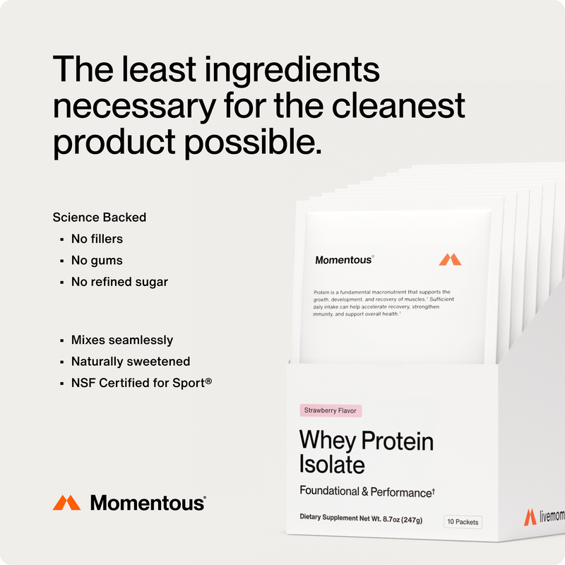 Momentous Whey Protein Isolate 10-Travel Packs