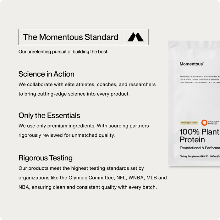 Momentous 100% Plant Protein 10-Travel Packs