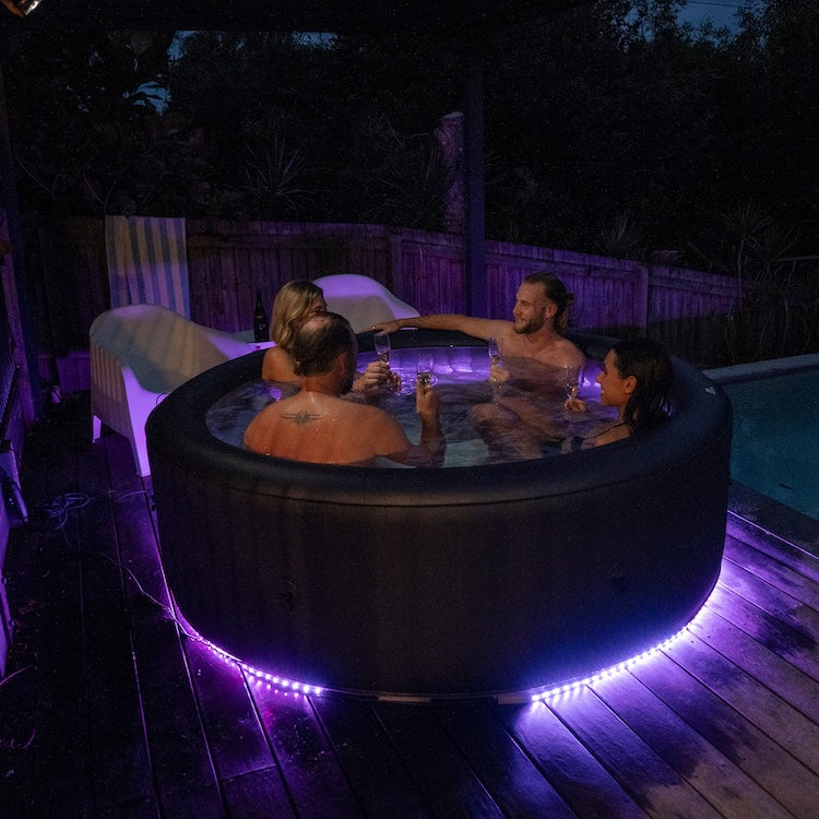 MSPA URBAN Aurora Round 6 Person Inflatable Hot Tub Spa With LED lights