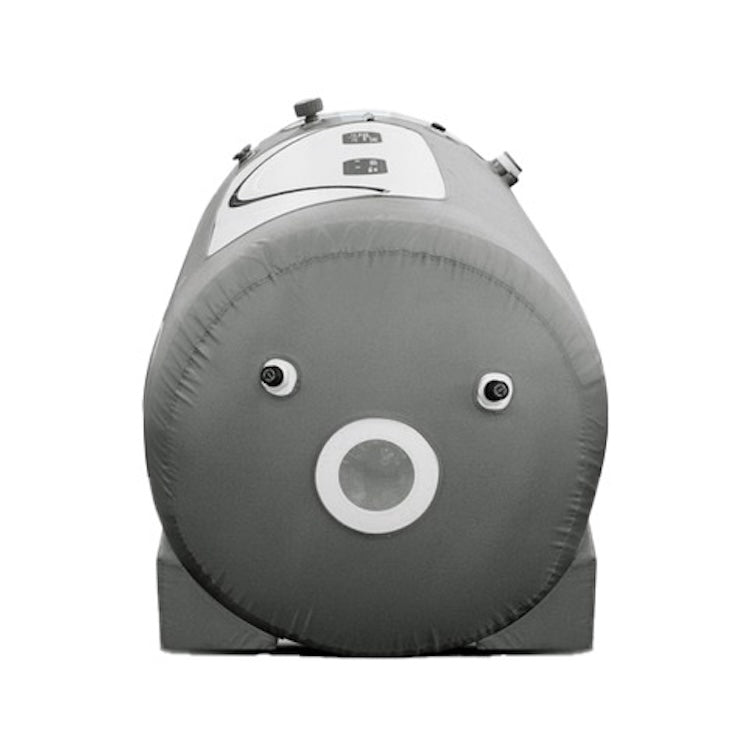 Head-on view of the OxyRevo Elite36 chamber end showing the circular port