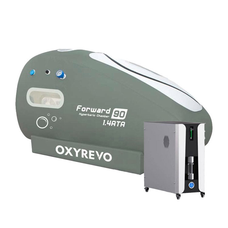 OxyRevo Forward90 chamber alongside the Pro all-in-one machine unit