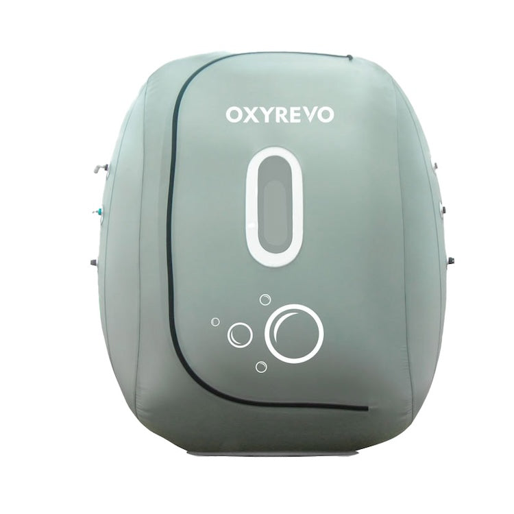 Front view of the OxyRevo Heal40 showing the door window and the port on the cabin face