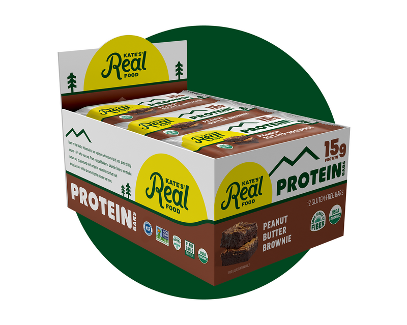 Kate's Real Food Peanut Butter Brownie Protein Bar