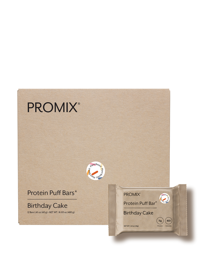 Promix Birthday Cake Plant Protein Puff Bars