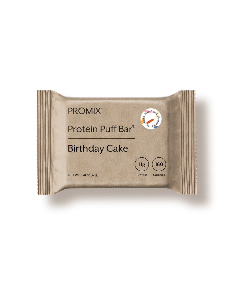 Promix Birthday Cake Plant Protein Puff Bars