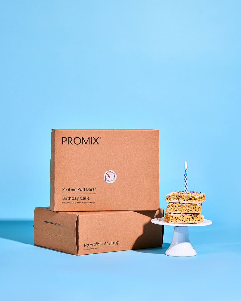 Promix Birthday Cake Plant Protein Puff Bars