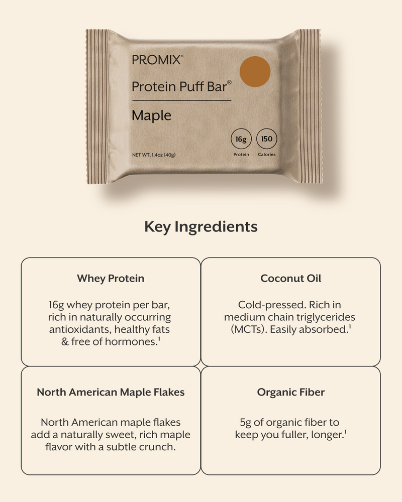Promix Maple Protein Puff Bars