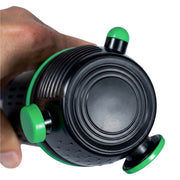 Rapid Release® P3i Vibration Massager held in one hand, end disc and side heads