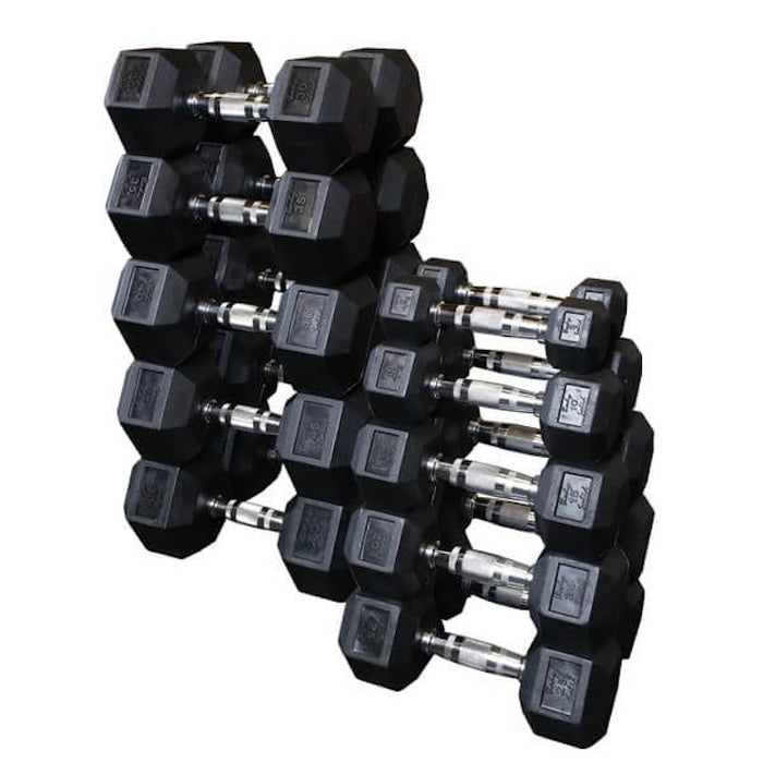 Body-Solid Rubber Hex Dumbbell Sets SDRS