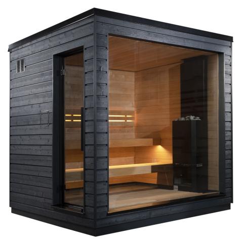 SaunaLife 5-Person G6 Pre-Assembled Outdoor Traditional Cabin Sauna