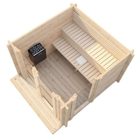 SaunaLife 6-Person G4 Outdoor Traditional Cabin Sauna