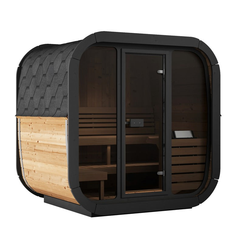 SaunaLife CL5G 4-Person Cube-Series Outdoor Home Sauna
