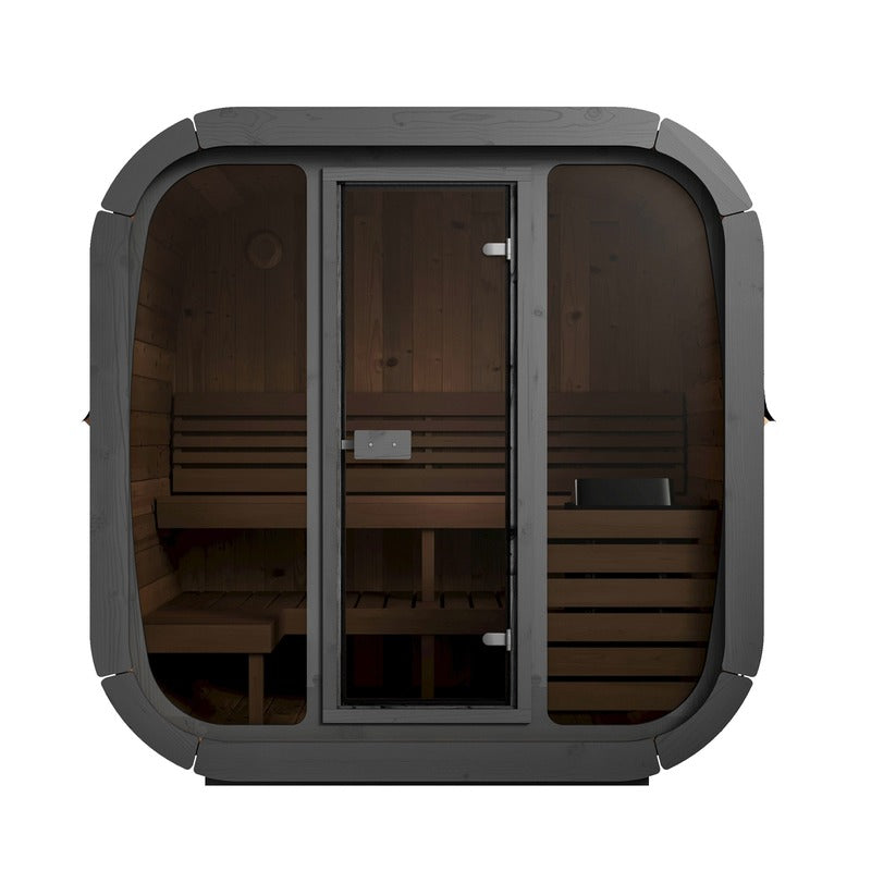 SaunaLife CL5G 4-Person Cube-Series Outdoor Home Sauna