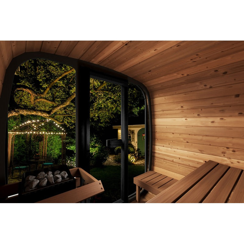 SaunaLife CL5G 4-Person Cube-Series Outdoor Home Sauna