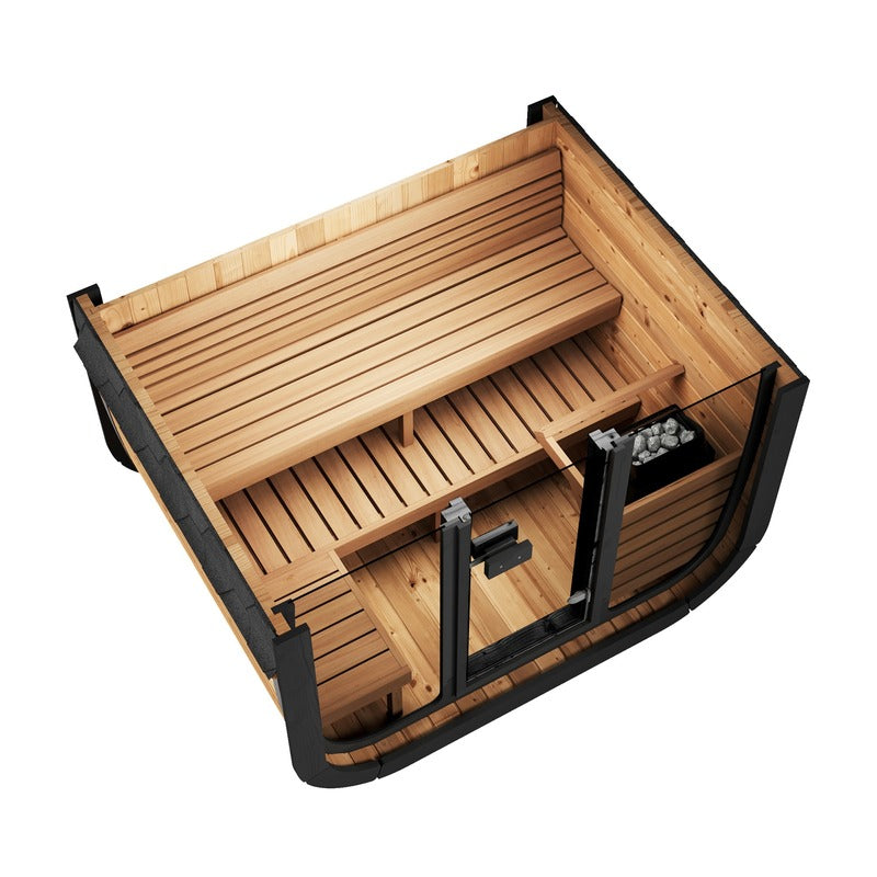 SaunaLife CL5G 4-Person Cube-Series Outdoor Home Sauna