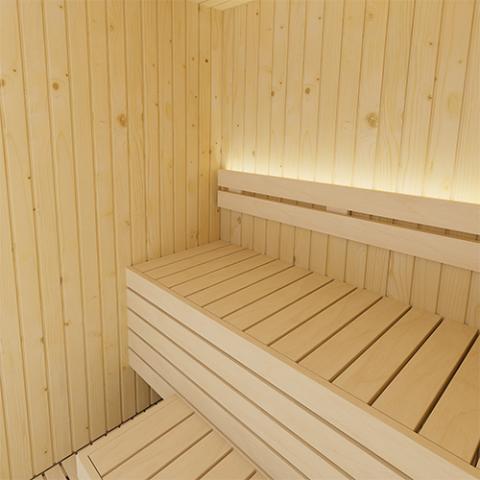 SaunaLife Model X2 sauna interior