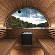 SaunaLife E6 2-4-Person ERGO Series Barrel Sauna