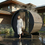 SaunaLife E7 4-Person ERGO Series Barrel Sauna