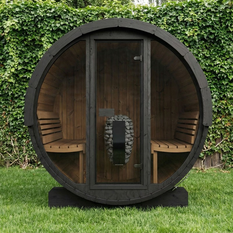 SaunaLife E7 4-Person ERGO Series Barrel Sauna